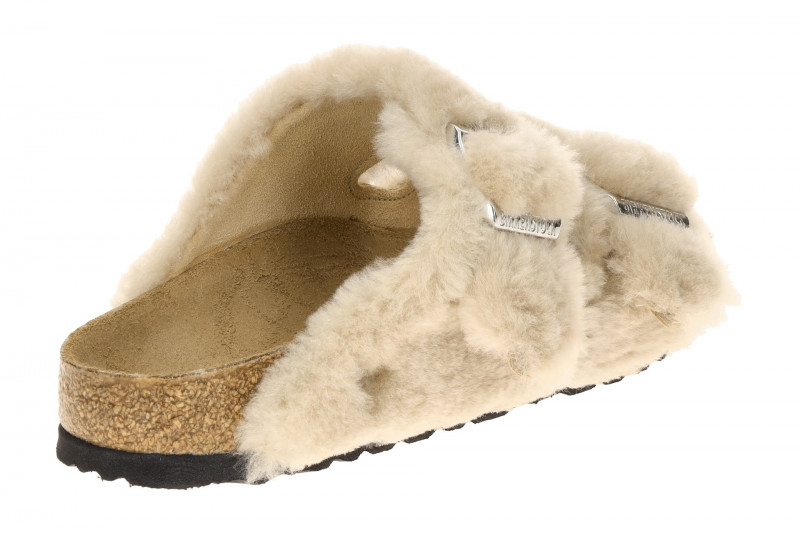 Birkenstock Arizona Shearling Pantolette beige Lammfell Cover Upper 1030275