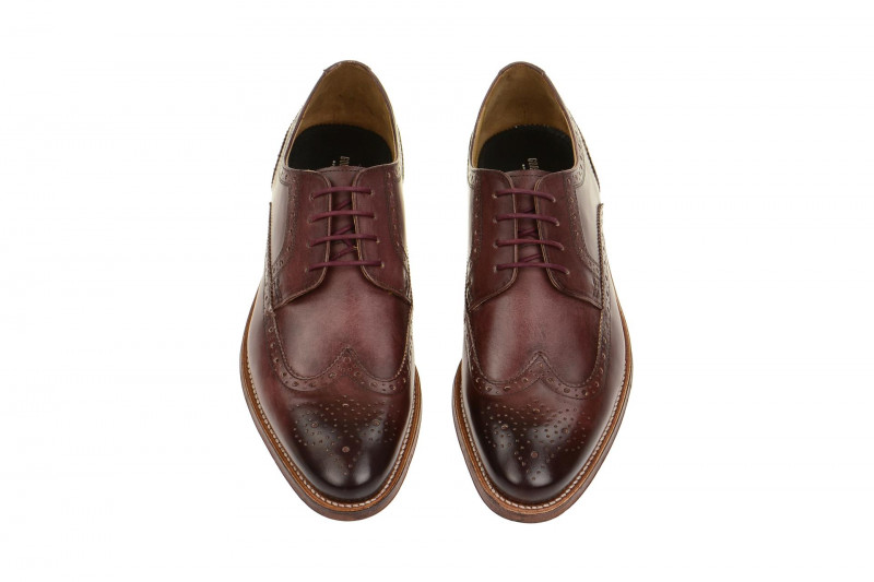 Gordon & Bros Schuhe Fabian rot bordo Rahmengenäht 5093-C