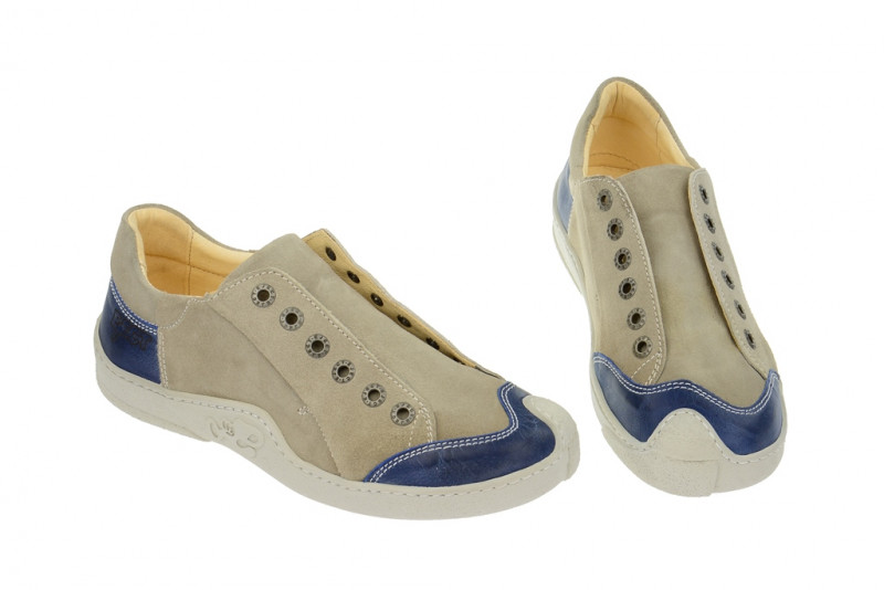 Eject Skat Schuhe Slipper beige blau