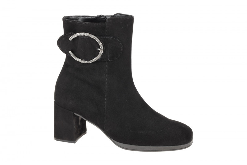 Gabor elegante Stiefelette schwarz Velour 35.692.17