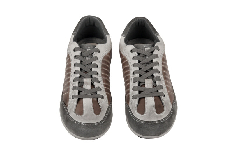 Geox Pietro V Schuhe grau braun Herren Sneakers