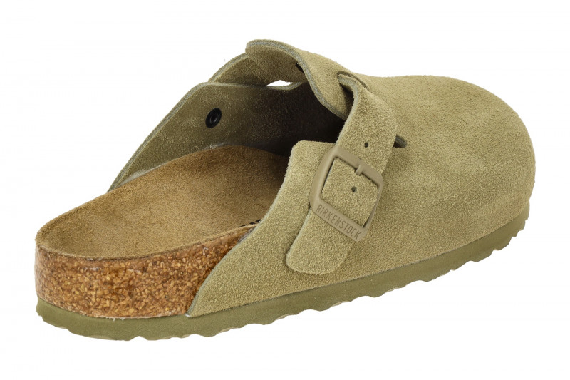 Birkenstock Boston Clogs Damen Pantolette grün khaki SCHMAL 1025844