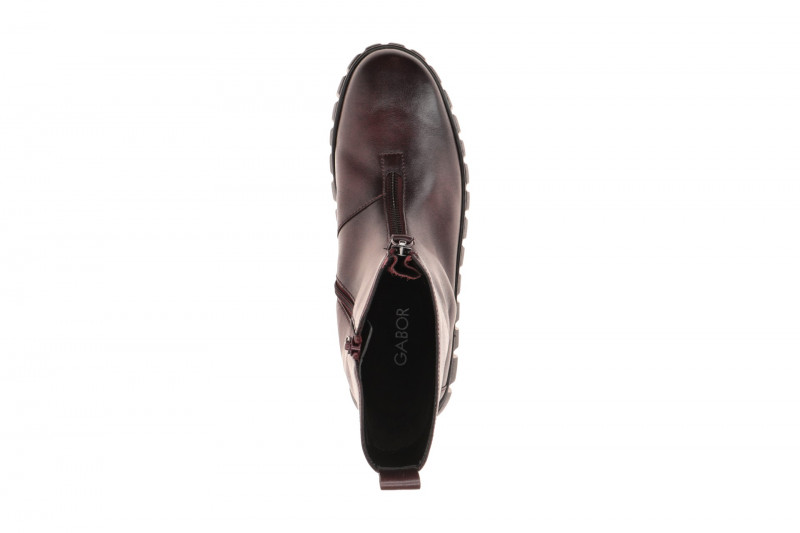 Gabor Plateau Stiefelette rot bordo Front Zip 8016.04.005