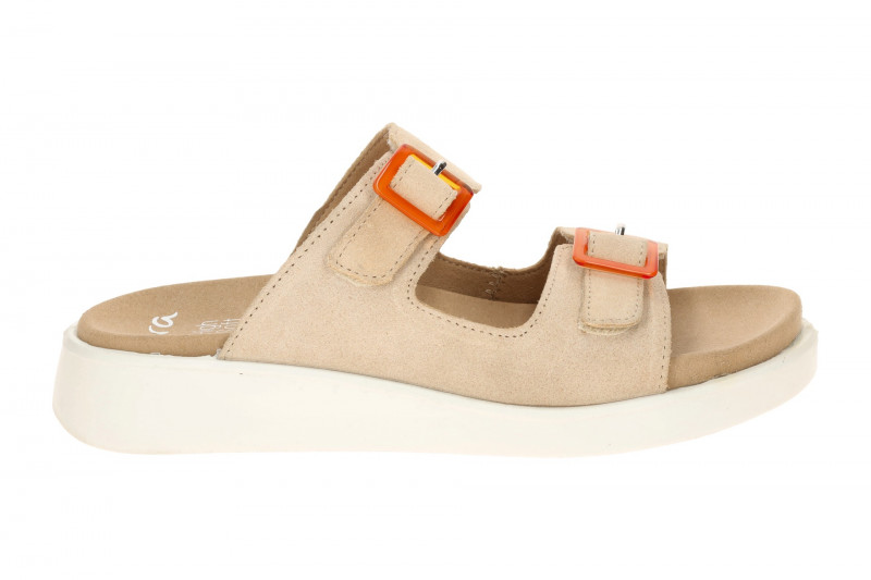 ara Madeira Pantolette beige H-Weite Klett 12-21404