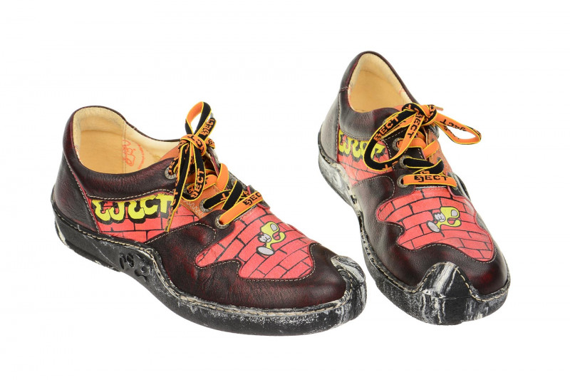 Eject Skat Schuhe schwarz orange print