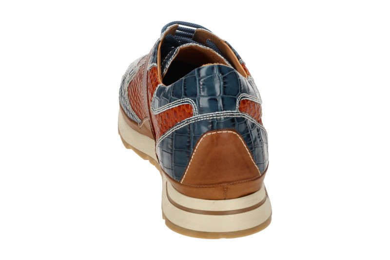 Galizio Torresi Schuhe Sneakers blau orange Kroko 417010