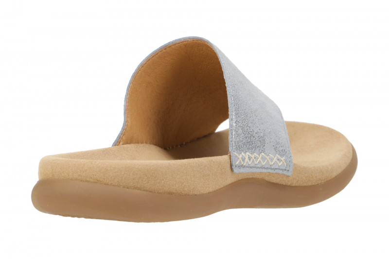 Gabor Pantolette hellblau silber metallic 23.700.66