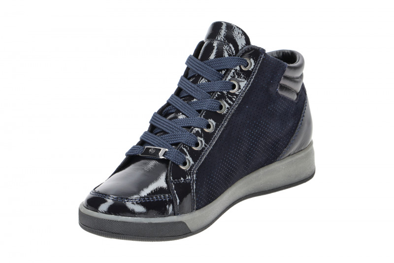 ARA Rom Schuhe Sneaker blau Lackpunkte 12-44499