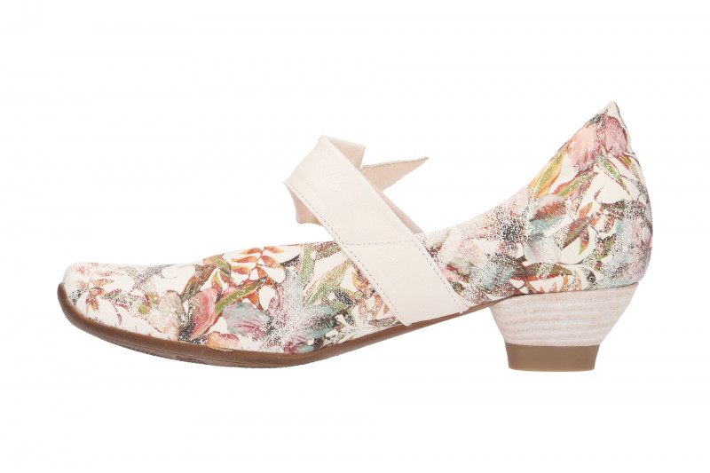 Think Aida Riemchen Pumps weiß effekt tahiti