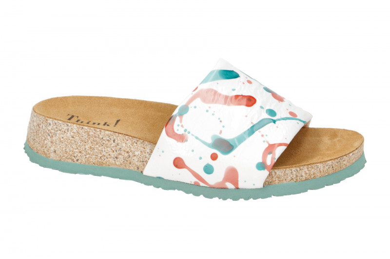 Think Koak Pantoletten weiß bunt 558
