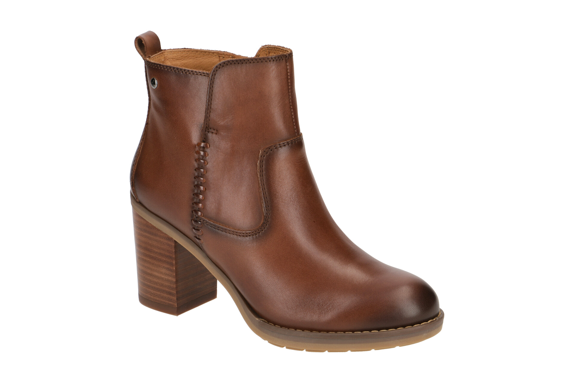 Pikolinos Women Pompeya Premium Leather Block High Heel Ankle Boots