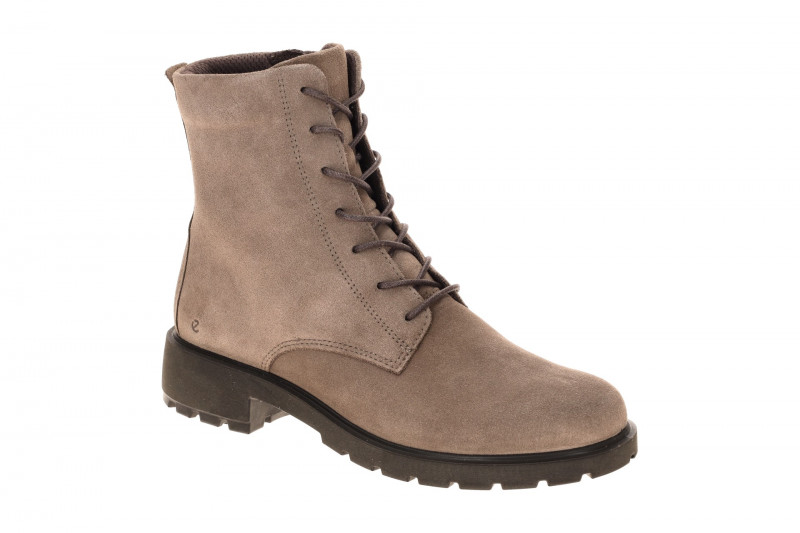 Ecco Metropole Vienna Stiefel Boots taupe braun Velour 231303