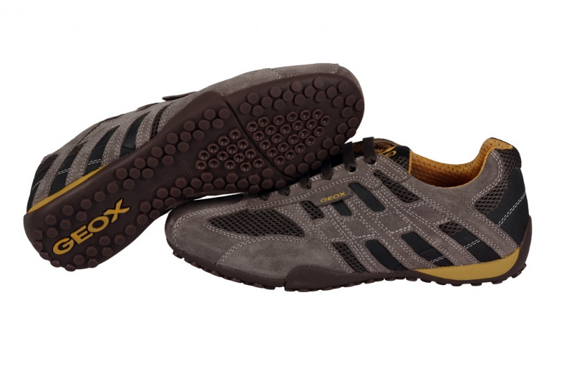 Geox Snake M Schuhe in taupe grau U1107M