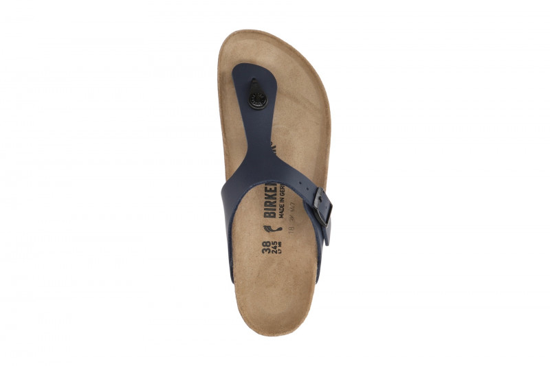 Birkenstock Gizeh Pantolette blau SCHMAL 143623