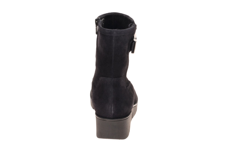 Gabor Keil Stiefelette blau Velour Schnalle 8005.02.002
