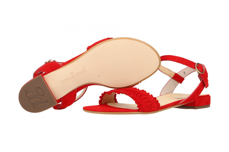 Paul Green Sandalen rot Samt 7091-022