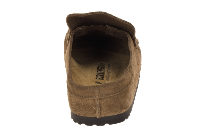 Birkenstock Naples Wrapped Mokassin Clog Pantolette braun Schmal-Weit