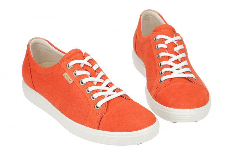 Ecco Soft 7 Schuhe hellrot Damen Sneakers