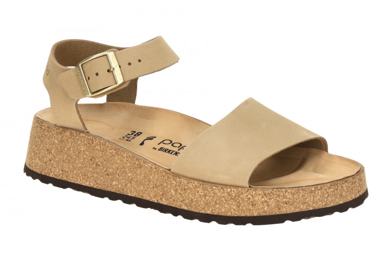 Birkenstock papillio Glenda Keil Sandale beige Schmal 1022966