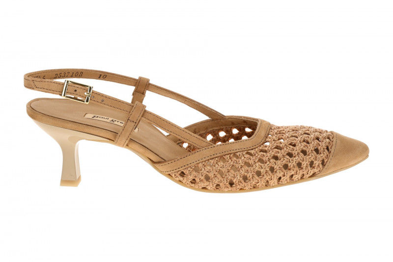 Paul Green Sling Pumps braun geflochten 6144