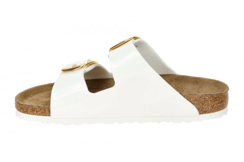 Birkenstock Arizona Big Buckle Pantolette weiß Lack Schmal 1019818