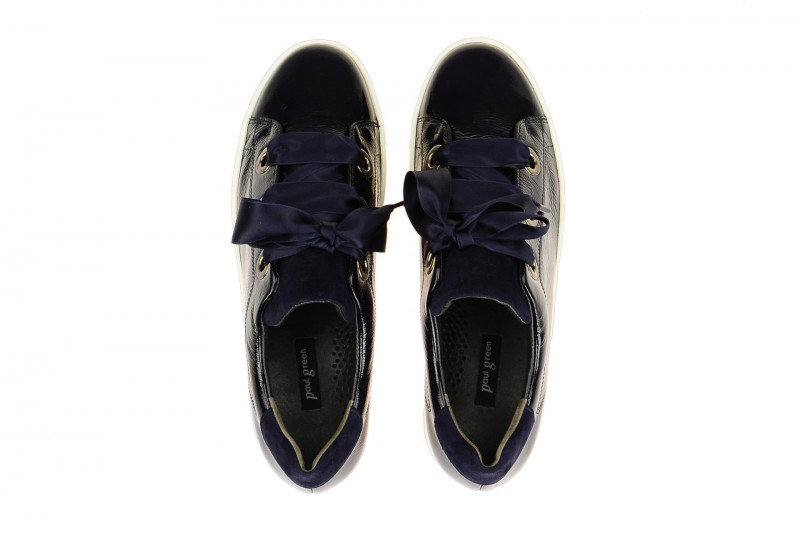 Paul Green Sneaker Schuhe blau Lack 4539