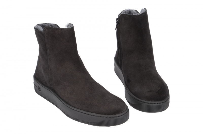 Paul Green Stiefel schwarz Lammfell 9442