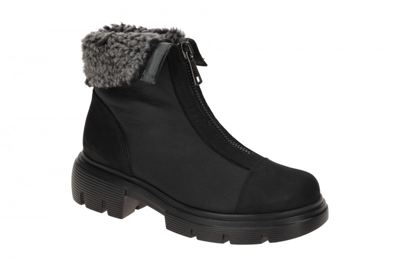 Paul Green Winter Stiefelette schwarz Boots Front-Zip 8251