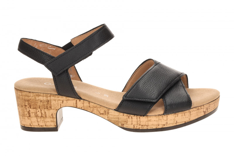 Gabor Plateau Sandalette schwarz Glattleder 82.072.57