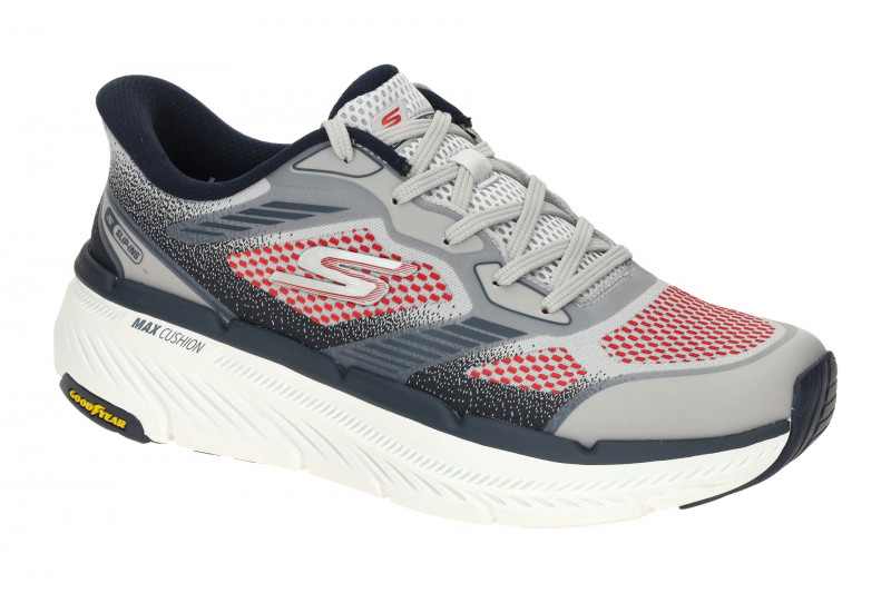 Skechers MAX CUSHIONING Premier Schuhe grau blau Sport Slip Ins