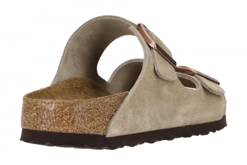 Birkenstock Arizona BS Pantolette taupe grau SCHMAL Weichbettung 951303
