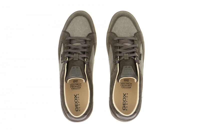 Geox Box Schuhe grau mud - Leder Textil Mix - U44R3D