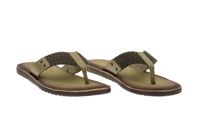 Geox Artie Zehentrenner Pantolette in antelope taupe