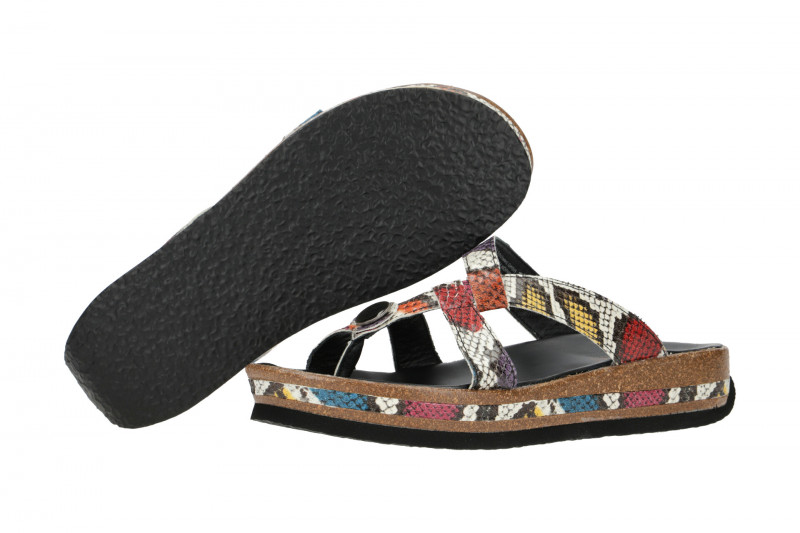 Think Zega Pantolette bunt Zehentrenner