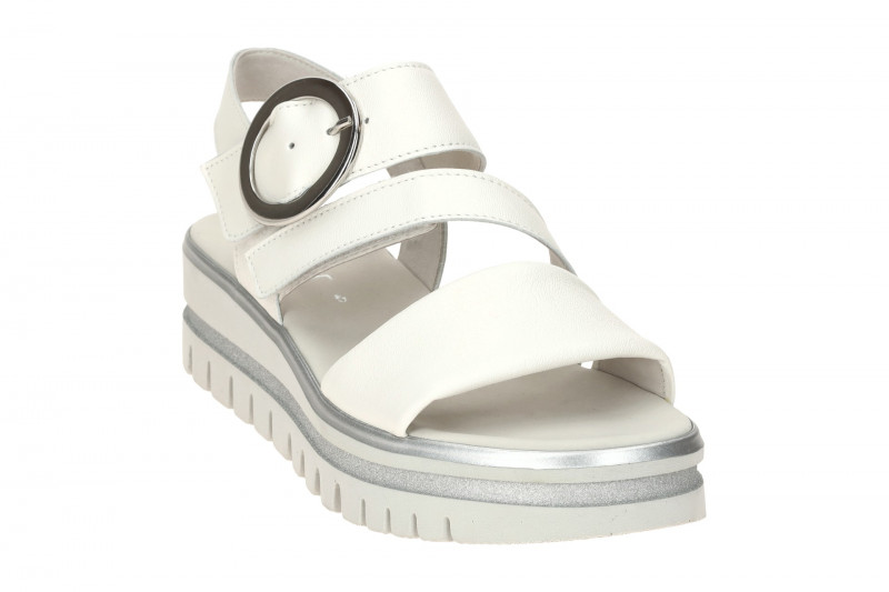 Gabor Plateau Sandalen weiß Klett Riemen 64.627.20