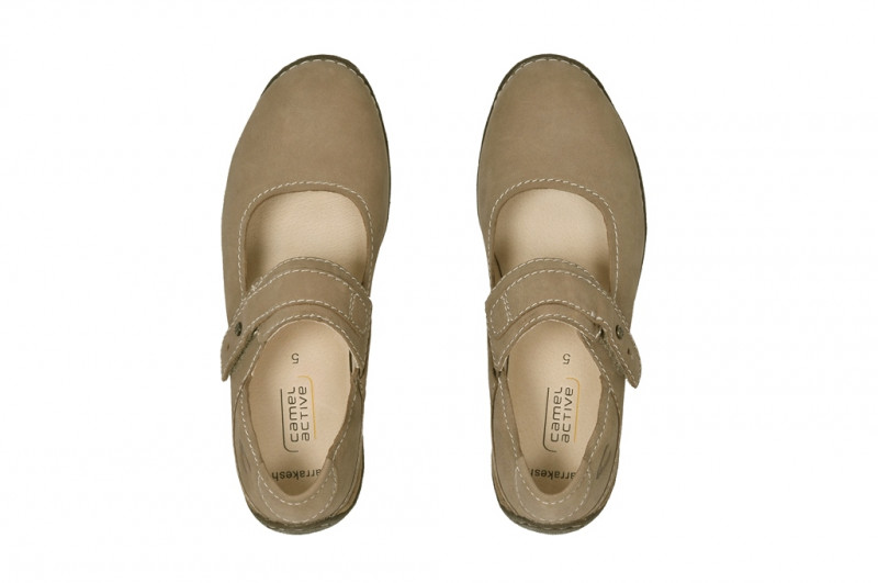 camel active Marrakesh Slipper in taupe beige Mary Jane