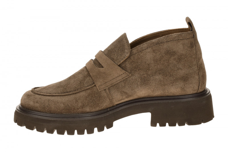 Paul Green Schuhe Plateau Slipper braun Mokassin Loafer 8344