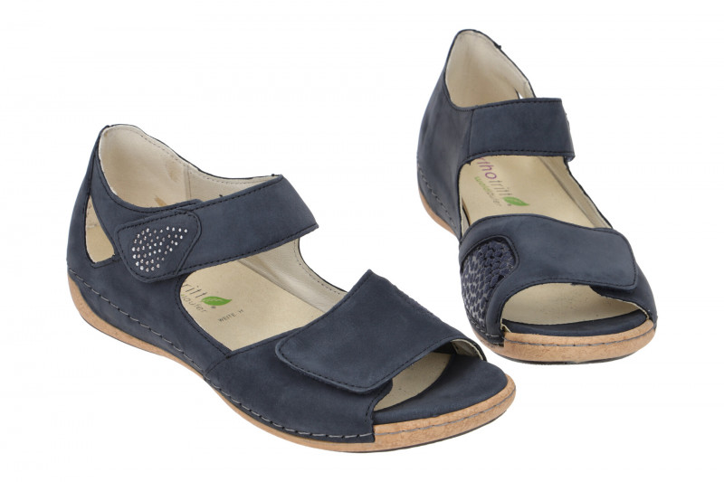 Waldläufer Heliett Sandale blau marine OrthoTritt H-Weite 342H80