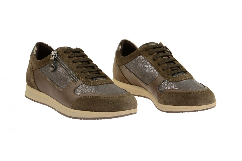 Geox Avery Schuhe braun grau metallic