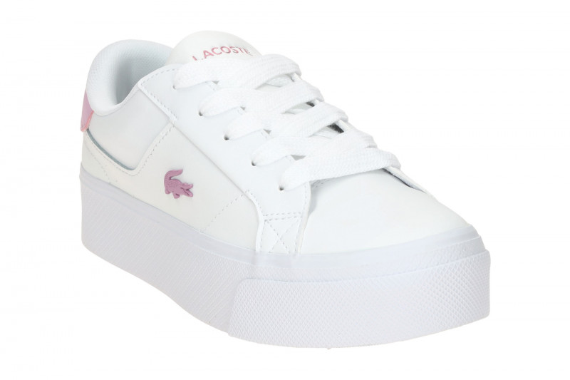 Lacoste Ziane Plateau Sneakers Schuhe weiß pink Damen 0021