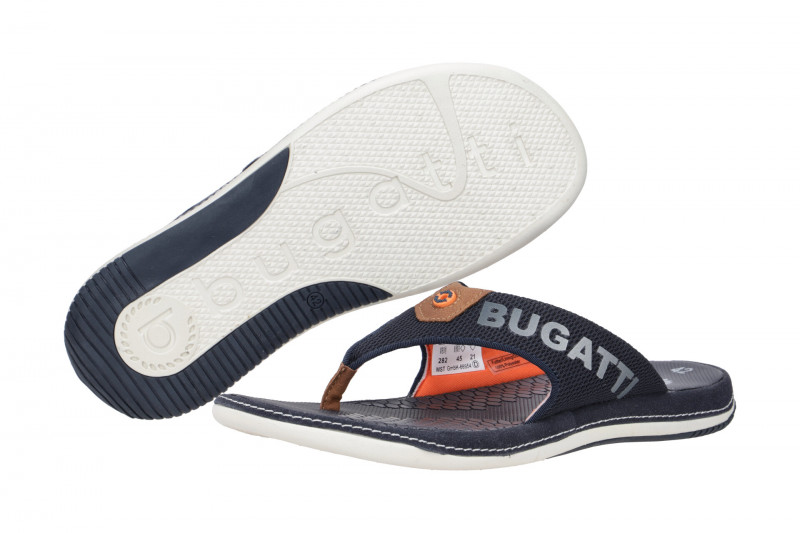 bugatti Branson Zehentrenner Pantolette blau 73582