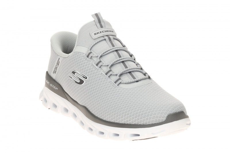 Skechers Glide Step Slipper Schuhe hellgrau Herren SLIP-INS 233010