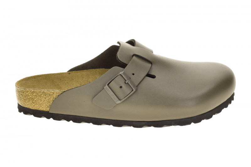 Birkenstock Boston BS Pantolette grau grün 1029079