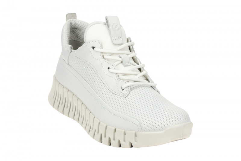 Ecco Gruuv Schuhe weiß Damen Sneakers Rauten 218223