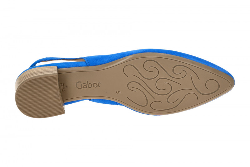 Gabor Sling Pumps blau cobalt Velour 61.520.18