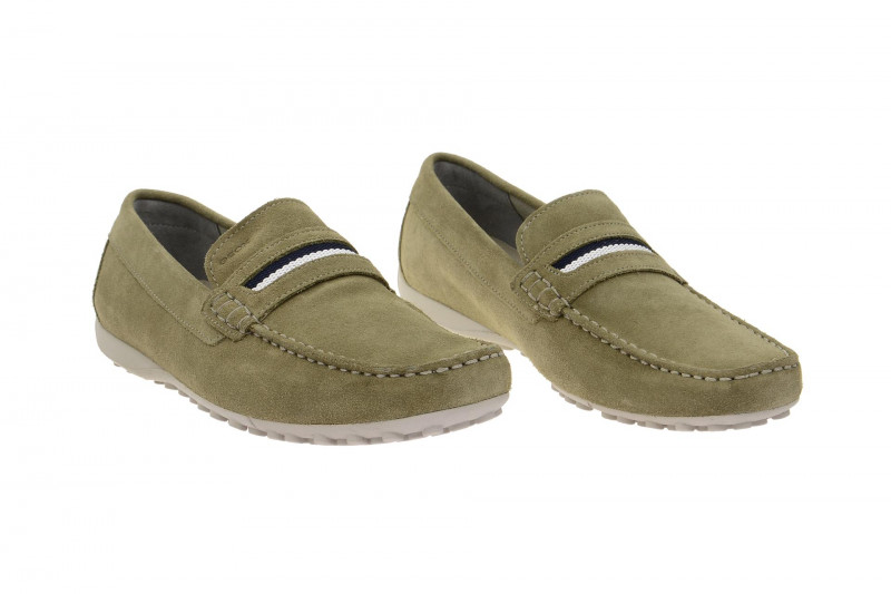 Geox Respira Snake Moc A Slipper in grün Herren Mokassin