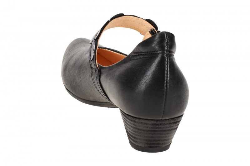 Think Aida Riemchen Pumps schwarz Lack-Punkte