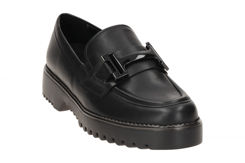 Gabor Schuhe Mokassin Slipper schwarz Glattleder 72.452.57