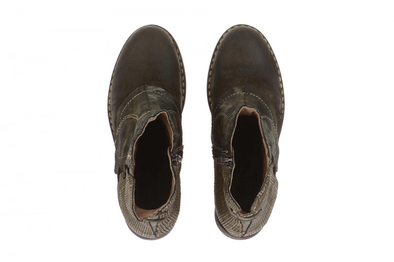 Charme Stiefelette braun kombi Wildleder 0840