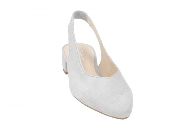 Gabor Sling Pumps hellgrau Velour 41.520.19